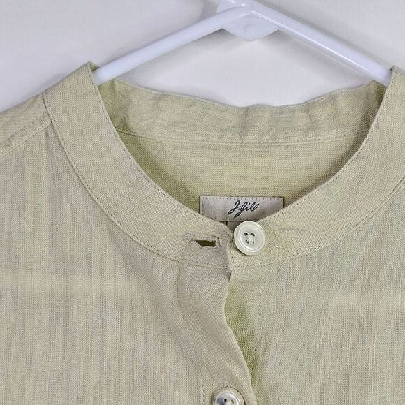 J. Jill Light Green Linen Blend Tunic - Picture 8 of 9